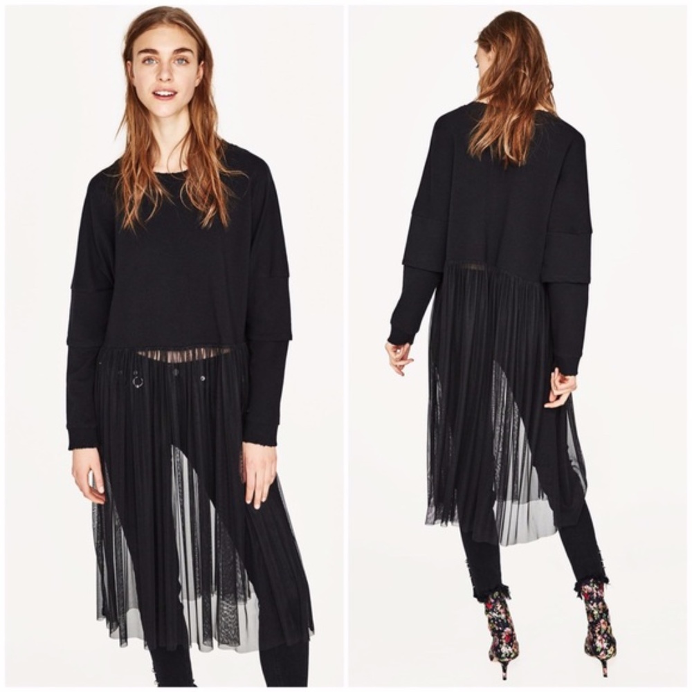 Zara Tulle Sweater